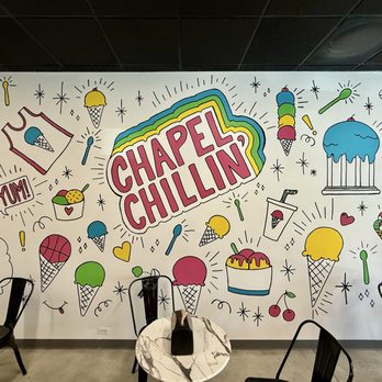 Chapel Chill - Interior design wall! - Ice Cream & Frozen Yogurt Near Me - Chapel Hill, North Carolina