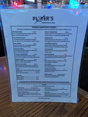 Menu photo 4 Players Sports Bar & Grill Everett, WA