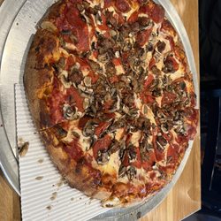 Rio’s Pizza - Pizza-Pepperoni Sausage and Mushrooms