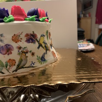 Stop & Shop - Drooping cake side, missing piping at bottom, poorly applied edible printed design, some oddly shaped flowers... - Grocery Near Me - Poughkeepsie, New York Stop & Shop - Drooping cake side, missing piping at bottom, poorly applied edible printed design, some oddly shaped flowers... - Grocery Near Me - Poughkeepsie, New York