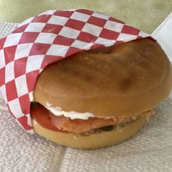 Lil' Annie's Cafe - Nova Lox Sandwich (Bagel and Lox) - delicious and fresh!