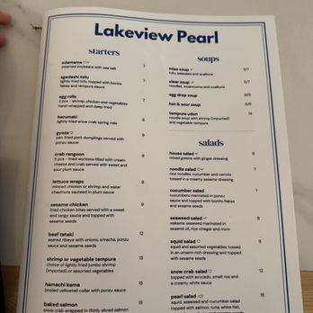 Lakeview Pearl - Menu - Sushi Bars Near Me - New Orleans, Louisiana Lakeview Pearl - Menu - Sushi Bars Near Me - New Orleans, Louisiana