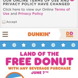 Dunkin' - Free donut
