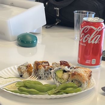 Sushiman - a plate of sushi and a can of coke - Sushi Bars Near Me - Huntingdon Valley, Pennsylvania Sushiman - a plate of sushi and a can of coke - Sushi Bars Near Me - Huntingdon Valley, Pennsylvania