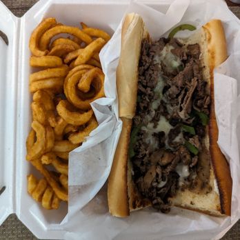 Hoagy Steak - Deluxe with curly fries - Sandwiches Near Me - San Leandro, California