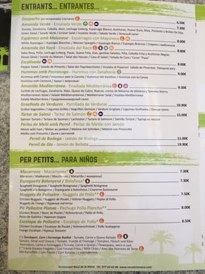 Menu photo 6 Racó de la Mora Tarragona, T