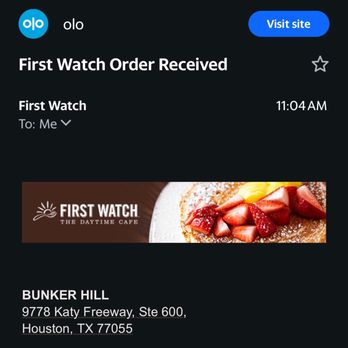 First Watch - Showing where i placed the order - Breakfast & Brunch Near Me - Houston, Texas First Watch - Showing where i placed the order - Breakfast & Brunch Near Me - Houston, Texas