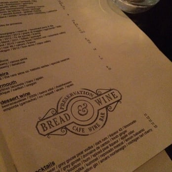 Preservation - Cocktail menu - Wine Bars Near Me - Geneva, Illinois