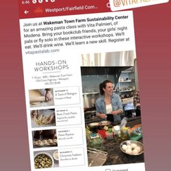Vita Pasta Lab - Vita's Cooking Class @ Wakeman Town Farm - Westport CT- Check it out in the website!