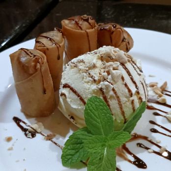 Ginger Thai Cuisine - Fried Banana with Vanilla Ice Cream - Thai Near Me - Canoga Park, California