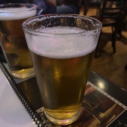 two glasses of beer