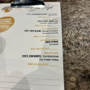 Coyote Sonoma - Today's tasting menu. : ) - Wine Bars Near Me - Healdsburg, California Coyote Sonoma - Today's tasting menu. : ) - Wine Bars Near Me - Healdsburg, California