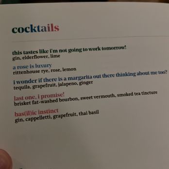 Rose's Luxury - Cocktail menu - New American Near Me - Washington, DC, District of Columbia Rose's Luxury - Cocktail menu - New American Near Me - Washington, DC, District of Columbia