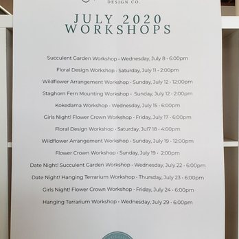 Nine Twenty-Two - July 2020 Workshops - Florists Near Me - Norfolk, Virginia Nine Twenty-Two - July 2020 Workshops - Florists Near Me - Norfolk, Virginia