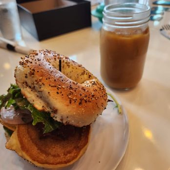 The Board and Brew - vegan bagel sandwich - Coffee & Tea Near Me - College Park, Maryland The Board and Brew - vegan bagel sandwich - Coffee & Tea Near Me - College Park, Maryland