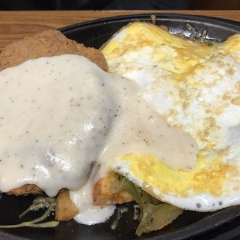 Denny's - Country Fried Steak skilet with gravy - American Near Me - Buena Park, California Denny's - Country Fried Steak skilet with gravy - American Near Me - Buena Park, California