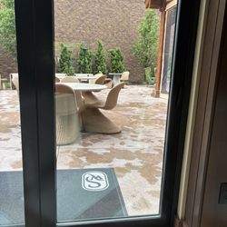 The Olivet - View from our table into the courtyard
