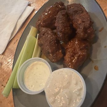 Captain Groovy's Grill & Raw Bar - Voodoo Wings with ranch and blue cheese - Seafood Near Me - Norfolk, Virginia Captain Groovy's Grill & Raw Bar - Voodoo Wings with ranch and blue cheese - Seafood Near Me - Norfolk, Virginia