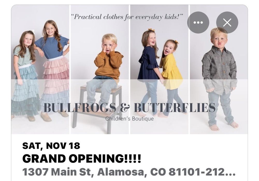 BULLFROGS & BUTTERFLIES 1307 Main St, Alamosa, Colorado Children's