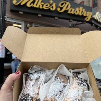 Mike's Pastry - Outside - Oreo, Nutella Cannoli and Chocolate Chip Cannoli - Bakeries Near Me - Boston, Massachusetts