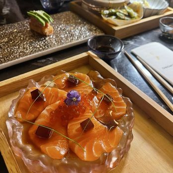 Takaramono - spicy salmon carpaccio - Sushi Bars Near Me - Oklahoma City, Oklahoma Takaramono - spicy salmon carpaccio - Sushi Bars Near Me - Oklahoma City, Oklahoma