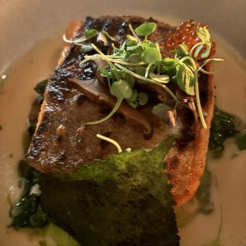 Campfire - Salmon Miso entree - New American Near Me - Carlsbad, California Campfire - Salmon Miso entree - New American Near Me - Carlsbad, California