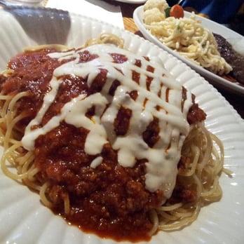 Fort St. George - spaghetti in meat sauce with garlic mayo - hamburger steak in the back - Asian Fusion Near Me - Seattle, Washington Fort St. George - spaghetti in meat sauce with garlic mayo - hamburger steak in the back - Asian Fusion Near Me - Seattle, Washington