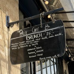 Brunch menu