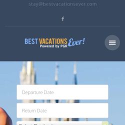 Best Vacations Ever or Preferred Guest Resorts - Website home page