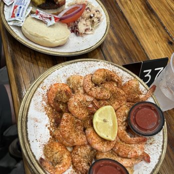 Watermen's Bar and Grill - Watermen burger and shrimp (appetizer) - Bars Near Me - Waves, North Carolina Watermen's Bar and Grill - Watermen burger and shrimp (appetizer) - Bars Near Me - Waves, North Carolina