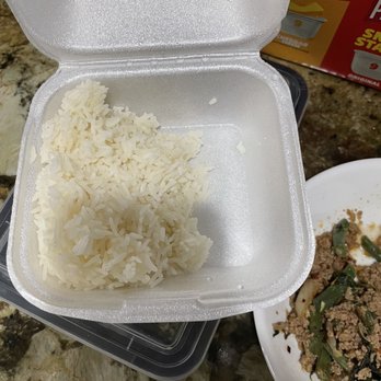 Kha Thai Kitchen - Togo rice that looks to be from someone else's dinner - Thai Near Me - Houston, Texas Kha Thai Kitchen - Togo rice that looks to be from someone else's dinner - Thai Near Me - Houston, Texas