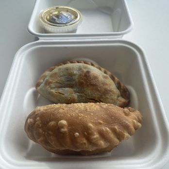 Boludo - Carne (top) and Jamon y Queso (bottom) empanadas. Sorry ate them too fast to get a pic of the inside - Argentine Near Me - Minneapolis, Minnesota