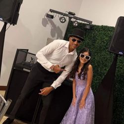 Skai Live Events - Posing with my client's daughter for her quince at Mariposa Decor Studio in Pasadena.