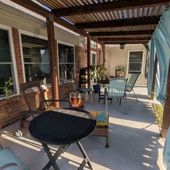Patios By Design - This is the previous patio cover. The beams showed signs of weakness and the cover wasn't waterproof - Patio Coverings Near Me - Fort Worth, Texas