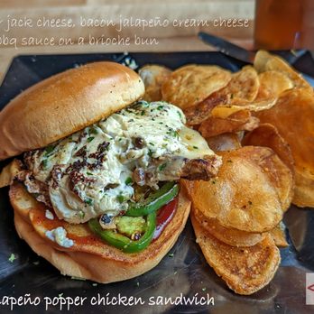 The FourNine - off the Menu, Special: jalapeño popper Chicken sandwich - American Near Me - Mount Zion, Illinois
