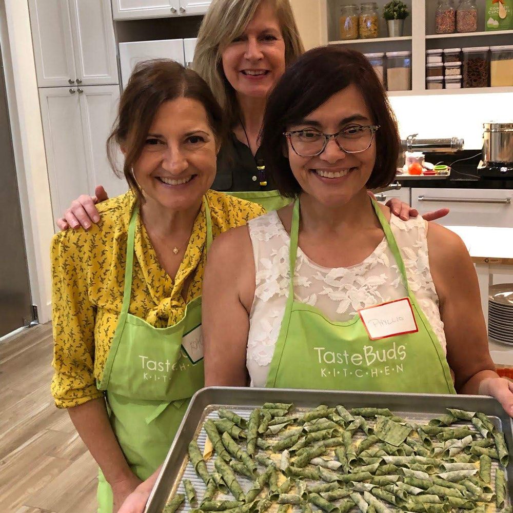 Taste Buds Kitchen - Hand-made spinach garganelli - Team Building Activities Near Me - San Jose, California Taste Buds Kitchen - Hand-made spinach garganelli - Team Building Activities Near Me - San Jose, California