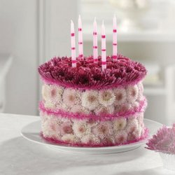 Flower Corner - A birthday cake made out of flowers!