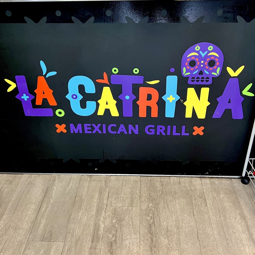 Bright and colorful sign.
