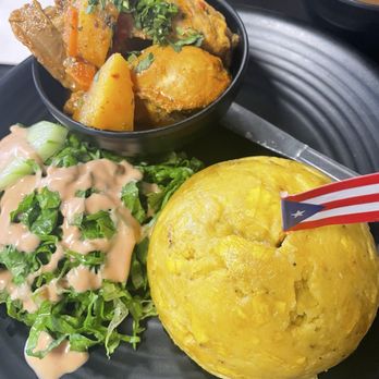 Owls Corner Cafe - Chicken stew/Pollo guisado with mofongo - Breakfast & Brunch Near Me - Baltimore, Maryland Owls Corner Cafe - Chicken stew/Pollo guisado with mofongo - Breakfast & Brunch Near Me - Baltimore, Maryland