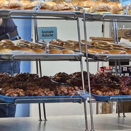 Doughnuts and sandwiches. Doughnuts and sandwiches.
