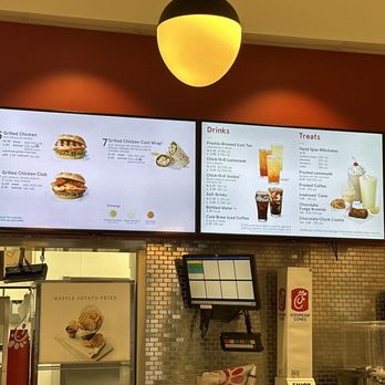 Chick-fil-A - ows menus on the wall - Fast Food Near Me - Savannah, Georgia Chick-fil-A - ows menus on the wall - Fast Food Near Me - Savannah, Georgia