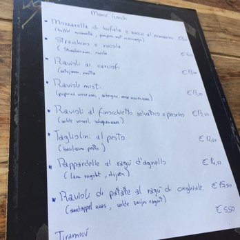 Salvatorica - hand-written menu - Italian Near Me - Amsterdam, New Hampshire