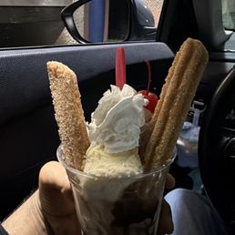 Churro ice cream Churro ice cream