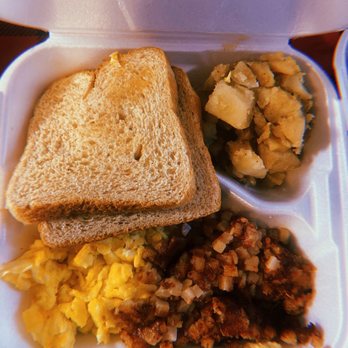 Tater Bread Cafe - a breakfast in a styrofoam container - Cafes Near Me - Durham, North Carolina