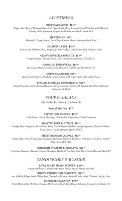 Menu photo 1 Mia Restaurant & Bar Roseville, CA Menu photo 1 Mia Restaurant & Bar Roseville, CA