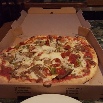 Carmelas Brick Oven Pizza - Meat Lovers Pie - Pizza Near Me - Stuart, Florida Carmelas Brick Oven Pizza - Meat Lovers Pie - Pizza Near Me - Stuart, Florida