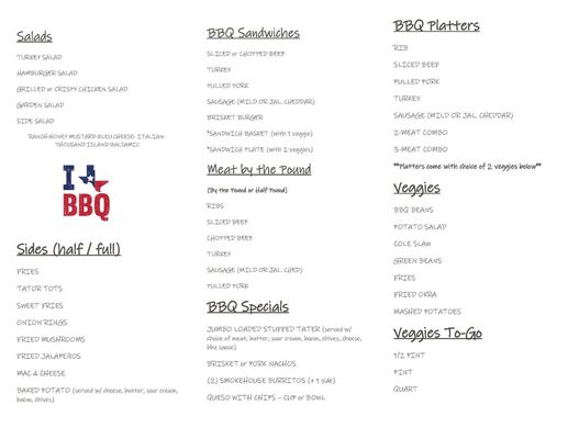 Menu photo 3 Outlaw Burgers & BBQ Justin, TX Menu photo 3 Outlaw Burgers & BBQ Justin, TX