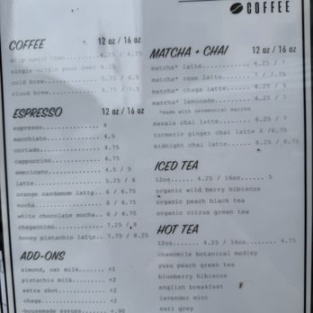 Ground Hideout Coffee - Menu - Coffee & Tea Near Me - Long Beach, California