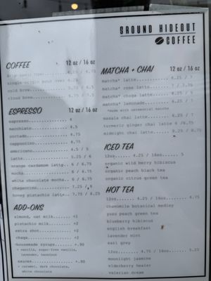 Menu photo 3 Ground Hideout Coffee Long Beach, CA Menu photo 3 Ground Hideout Coffee Long Beach, CA