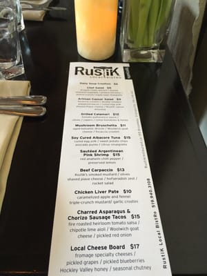 Menu photo 7 Rustik Orangeville, ON